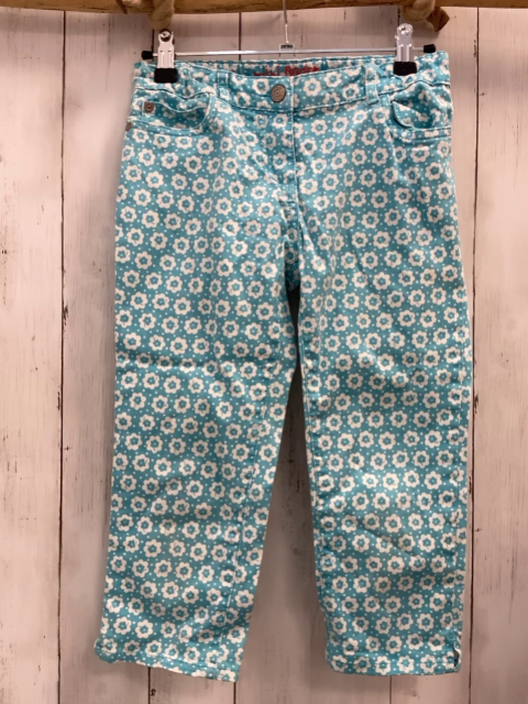 Mini Boden  Caprihose  Gr. 140  hellblau weiße Blumen 