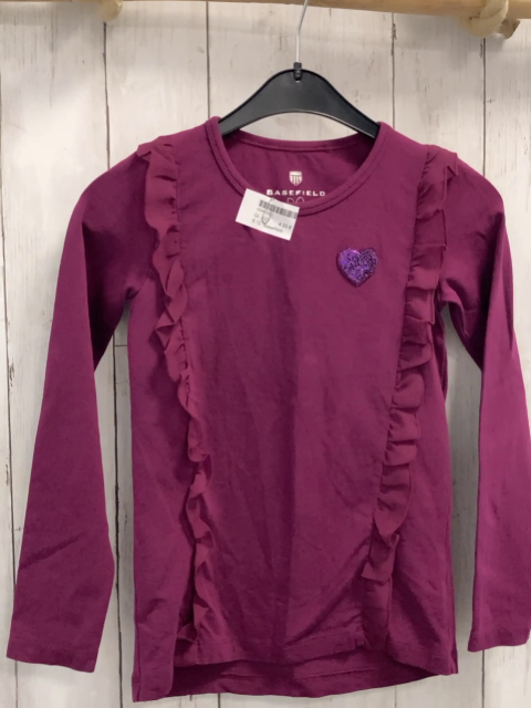 Basefield  Langarmshirt  Gr. 122  brombeere Rüschen 