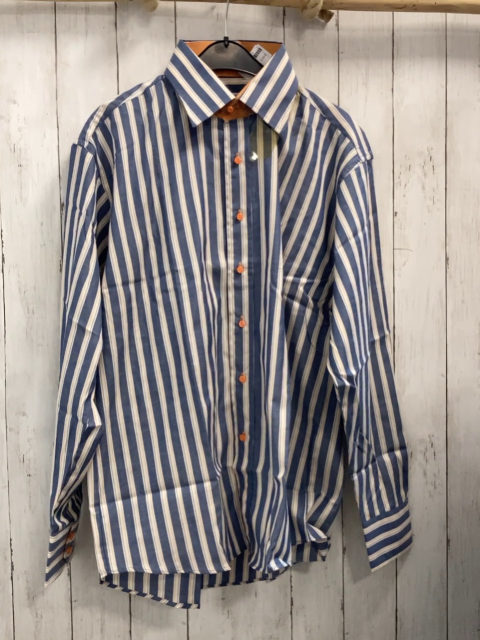 neu  Hemd Gr. XL  blau weiß beige mais Streifen 