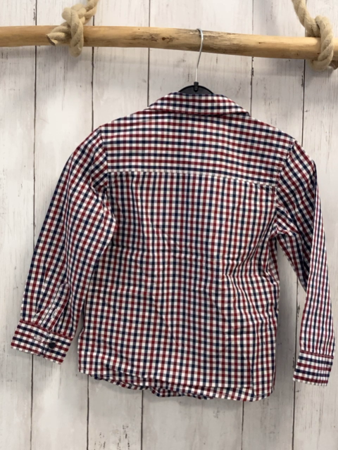 Mango Hemd Gr. 116  blau rot weiß kariert