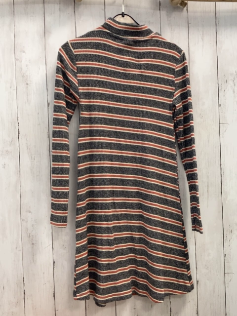 zara Kleid Gr. 152  grau rost weiß gestreift Strick