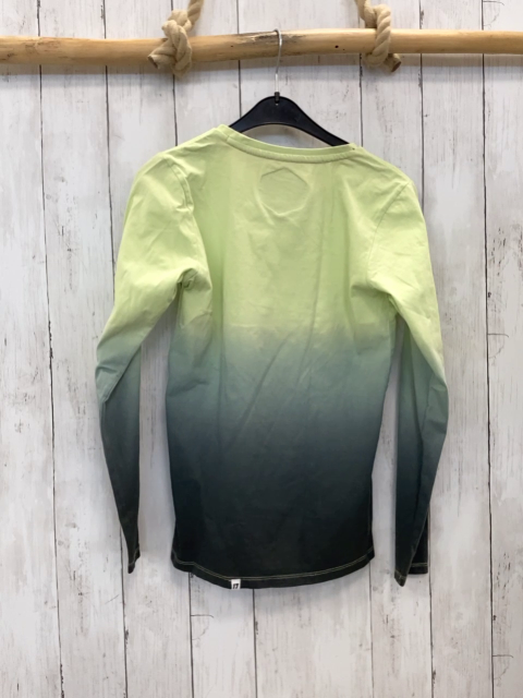 Vingino  Langarmshirt  Gr. 146/152  hellgrün grau hellgrüner Druck 