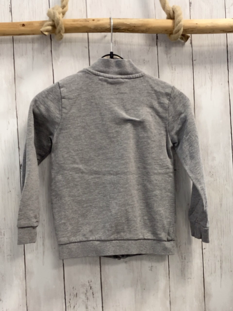 name it Sweatjacke Gr. 116  grau Glitzerschrift