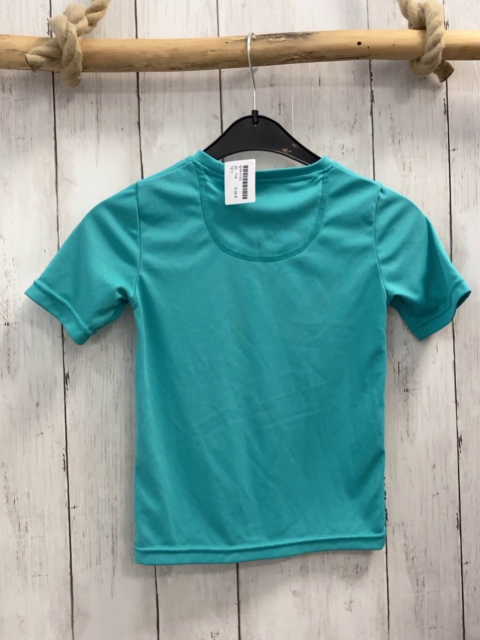   UV-Schutzshirt  Gr. 116  türkis Surferin goldene Glitzerschrift 