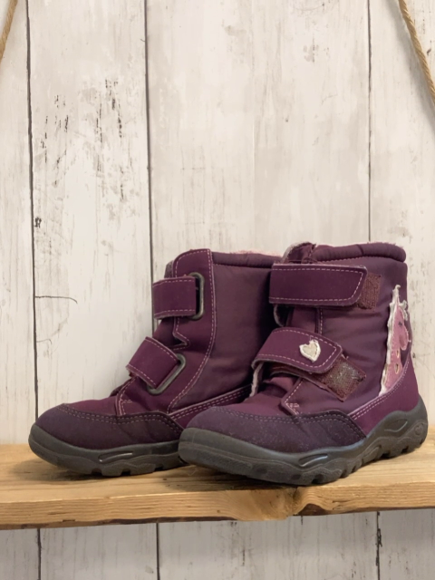 Ricosta  Boots  Gr. 28  brombeere pflaume rosa Einhorn rosa Plüschfutter 