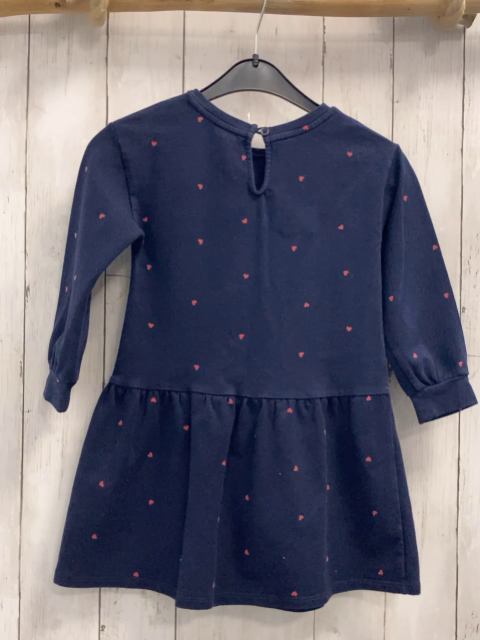 GAP  Kleid  Gr. 104  blau pink Herzen