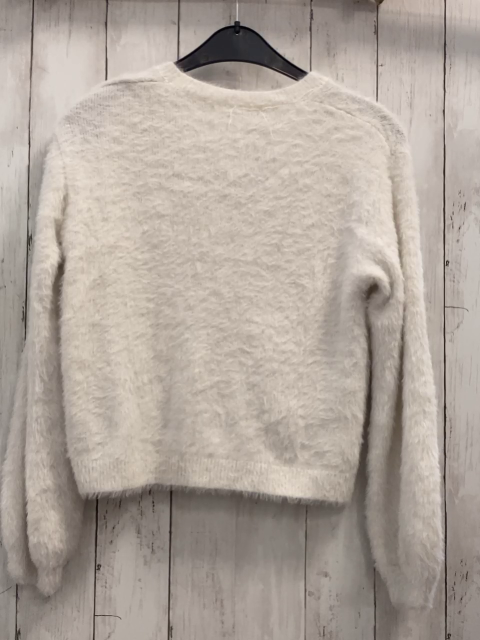 H&M  Strickjacke  Gr. 134  weiß flusig 