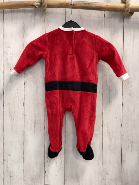  Schlafanzug Gr. 68  rot weiß schwarz Weihnachtsmann
