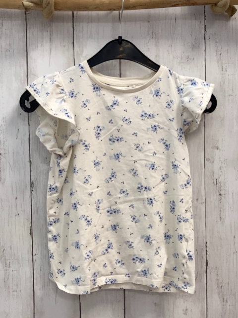 Next  T-Shirt  Gr. 122  weiß hellblaue Blumen 
