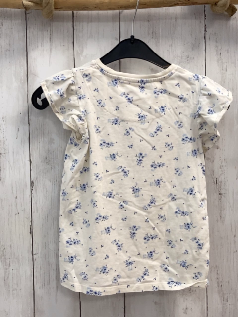 Next  T-Shirt  Gr. 122  weiß hellblaue Blumen 