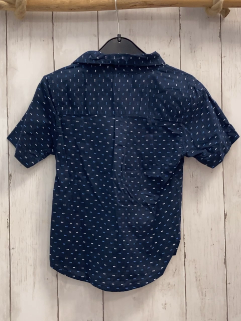 H&M Sommerhemd  Gr. 104  bau weiß hellblaue Punkte 