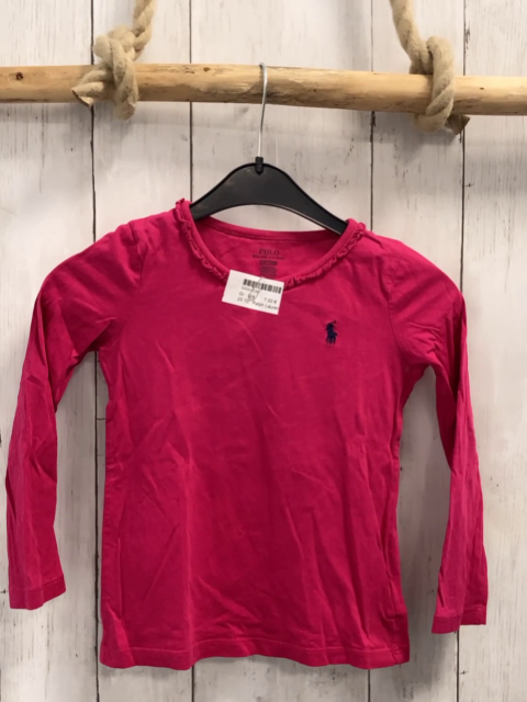 Ralph Lauren  Langarmshirt  Gr. 104  pink Rüschenbund 