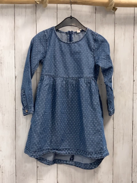 Esprit  KLeid  Gr. 104  blau Jeans weiße Sterne 