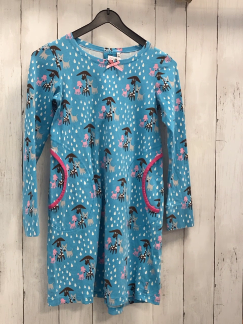 Me & I  Kleid  Gr. 134  hellblau weiße Tropfen Hunde 