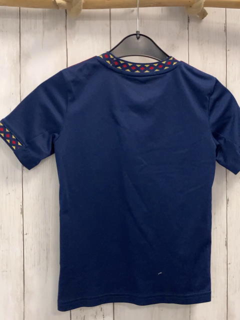 Adidas  Sportshirt  Gr. 128  blau + rote Strefen + rot blau goldene Rauten Ajax Amsterdam 