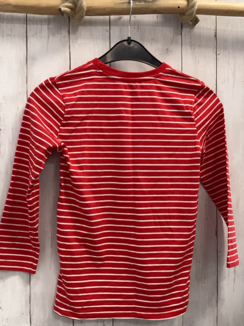   Langarmshirt  Gr. 128  rot weiße Streifen Traktor 