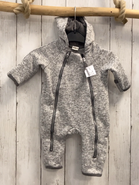 H&M  Overall Gr. 50  grau hellgrau meliert Strick Kapuze 