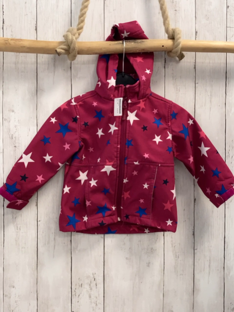   Softshelljacke  Gr. 80  beerenton bunte Sterne Kapuze 
