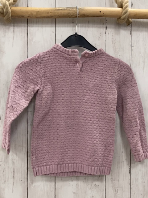   Pullover  Gr. 98  rosa Strick Pinguin
