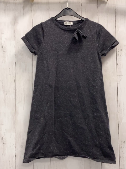 H&M Kleid Gr. 134  silber glitzernd Strick