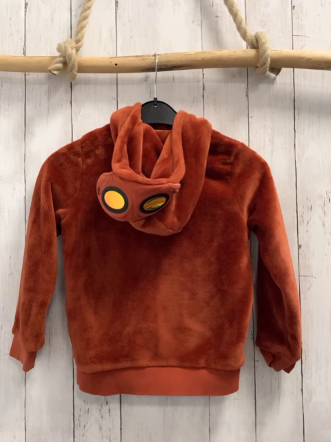 catimini Plüschjacke Gr. 128  rostbraun 