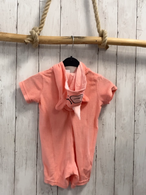 neu  Playsuit  Gr. 86  lachs Frottee Kapuze 