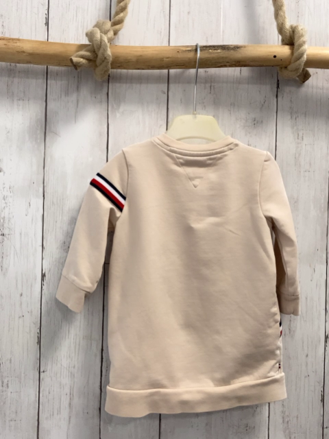 Tommy Hilfiger  Longpulli  Gr. 74  beige + schräger rot blau schwarz weißer Streifen 