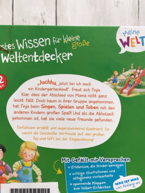   Pappbuch Ich freu mich auf den Kindergarten 