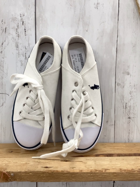 Ralph Lauren Leinenschuhe  Gr. 31,5  weiß blauer Bund 