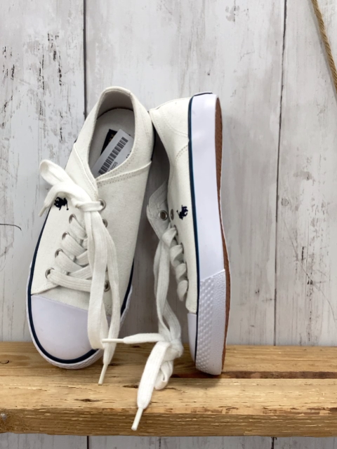 Ralph Lauren Leinenschuhe  Gr. 31,5  weiß blauer Bund 