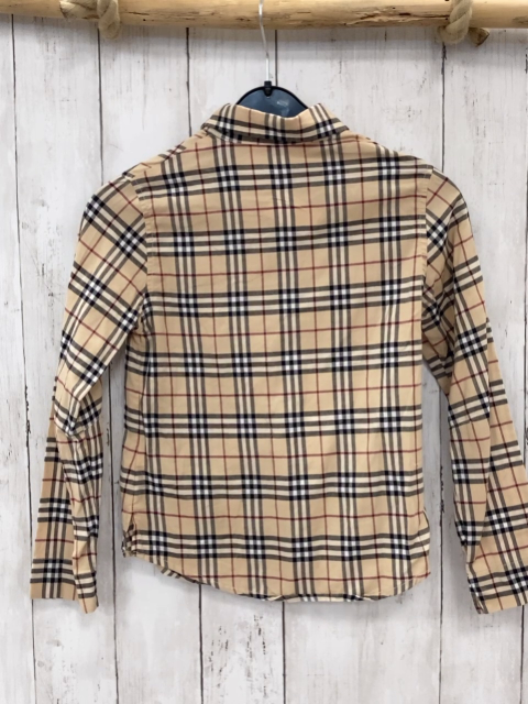 Burberry  Bluse  Gr. 116  beige schwarz weiß rot kariert 