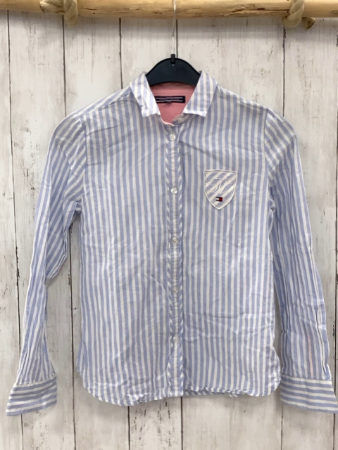 Tommy Hilfiger  Bluse  Gr. 134/140  hellblau weiße Streifen 