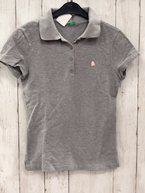 Benetton  Poloshirt Gr. 140  grau