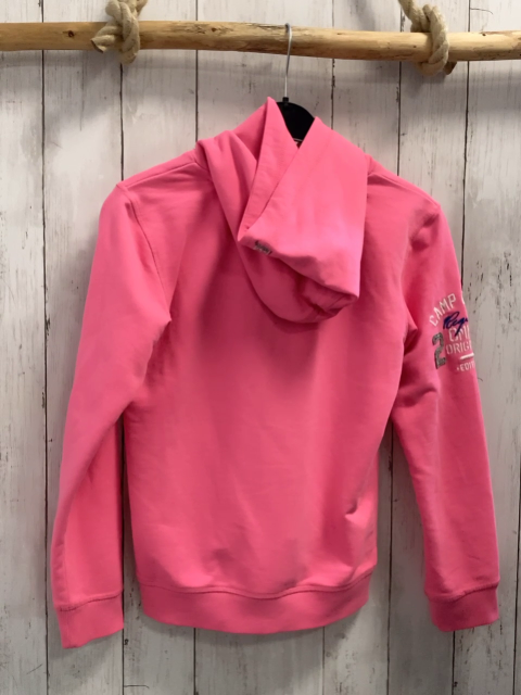 Camp David  Pullover  Gr. 146/152  rosa Kapuze Schrift 
