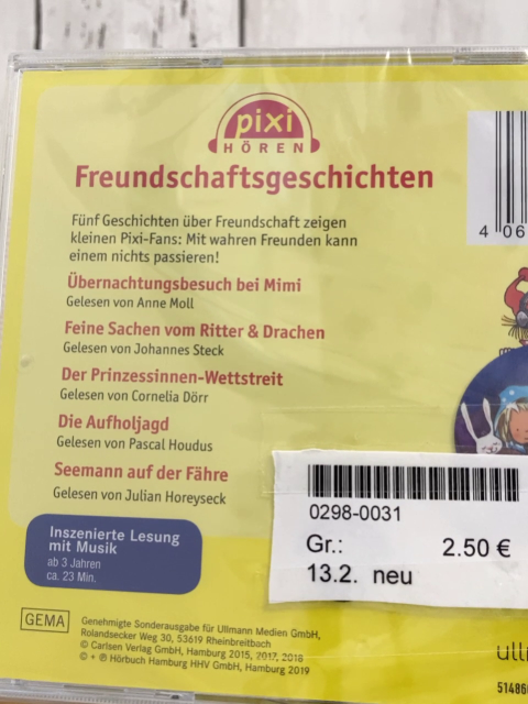 neu  CD Pixi Freundschaftsgeschichten 