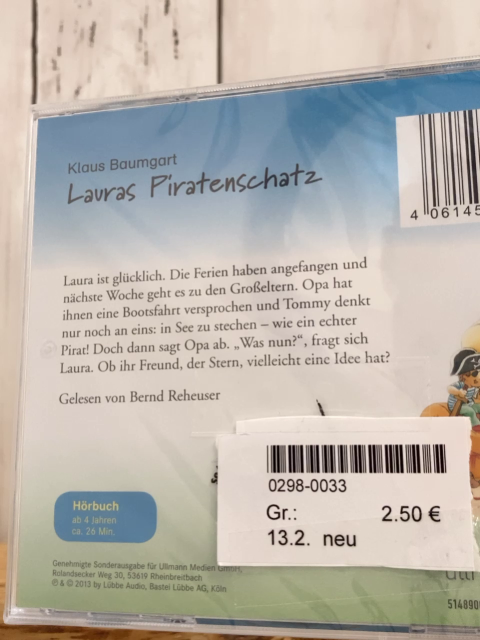 neu  CD Lauras Piratenschatz 