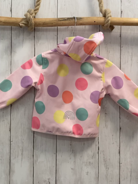   Softshelljacke  Gr. 74  rosa bunte Punkte 