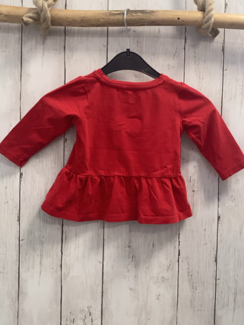 Name it  Langarmshirt  Gr. 80  rot bunter Kolibri 