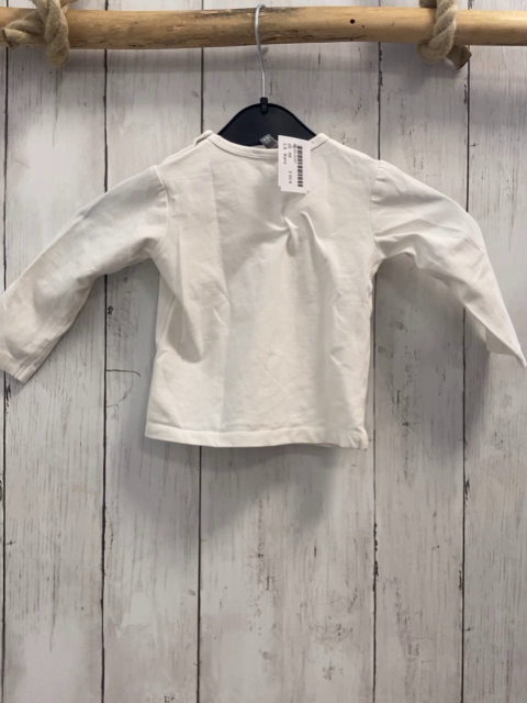 Kanz  Langarmshirt  Gr. 68  weiß Schrift Igel 