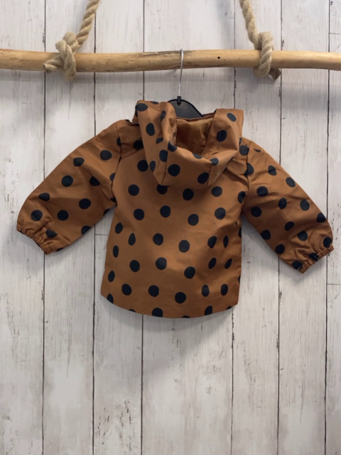 H&M  Regenjacke  Gr. 74  braun schwarze Punkte 