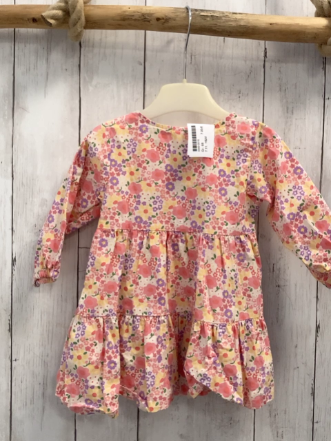 H&M Kleid Gr. 68  weiß bunte Blumen