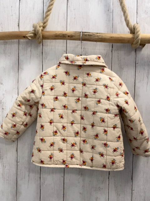 Little Me Jacke Gr. 92  beige Kord Blumen