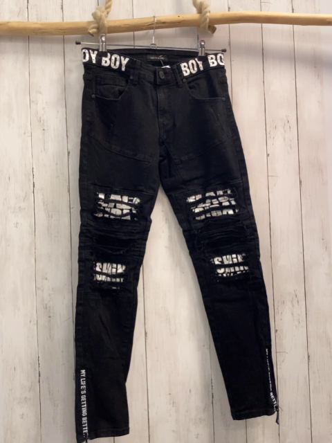 LeeYoJeans  Hose  Gr. 44  schwarz jeans weiße Schrift 