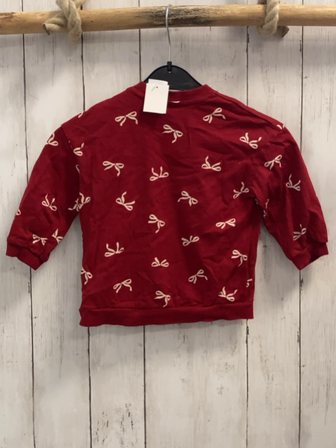 H&M  Pullover  Gr. 80  rot weiße Schleifen