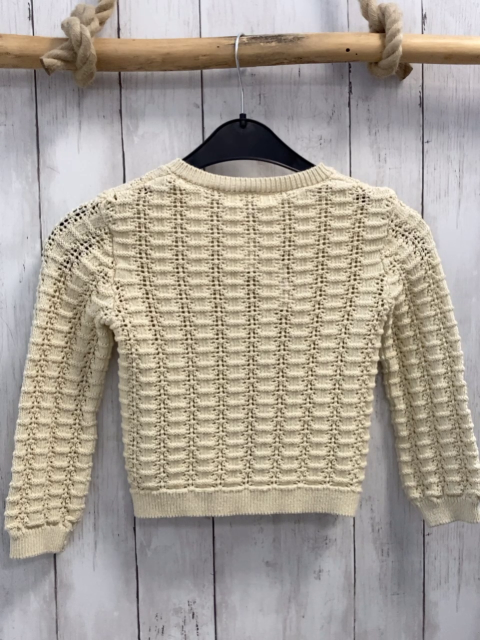 H&M  Strickjacke  Gr. 110  creme Lochmuster 