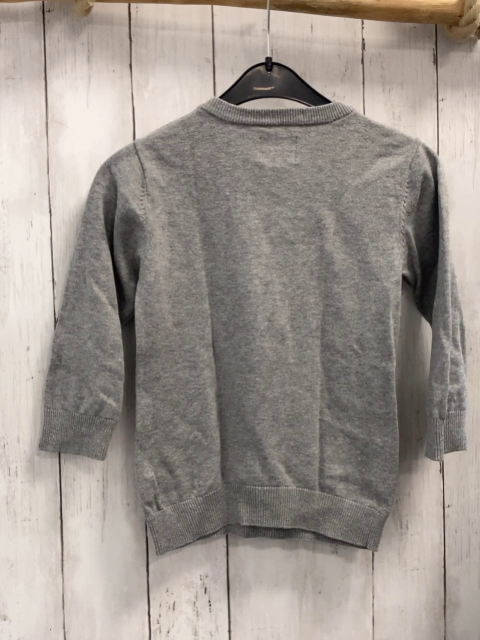 Place  Pullover  Gr. 110  hellgrau Strick + hellblau blau weiße Rauten 
