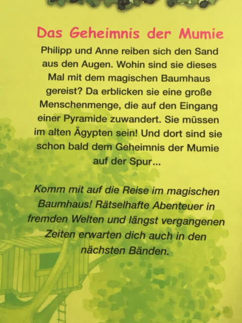 das mag. Baumhaus Buch Das Geheimnis der Mumie