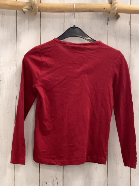  Langarmshirt Gr. 116  bordeauxrot Pailettenlogo Harry Potter 