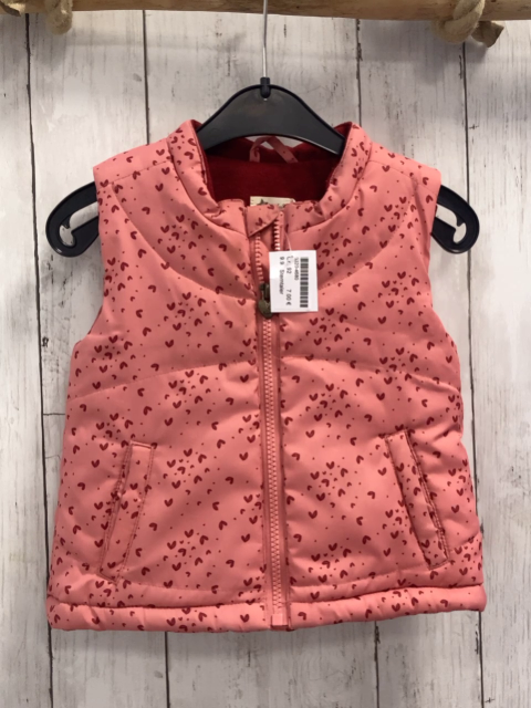 Sterntaler  Weste  Gr. 92  lachs rote Herzen 