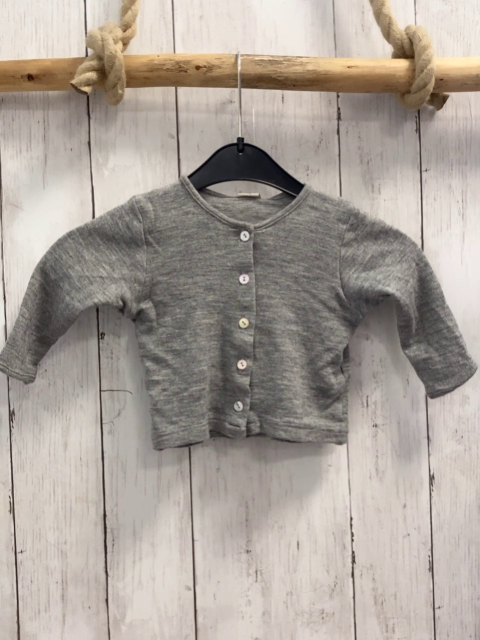 Engel  Strickjacke  Gr. 74  grau 70 % Schurwolle 30 % Seide 